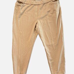Susan Graver Women’s Stretch Pants Essentials Liquid Knit Tan Khaki Brown XL